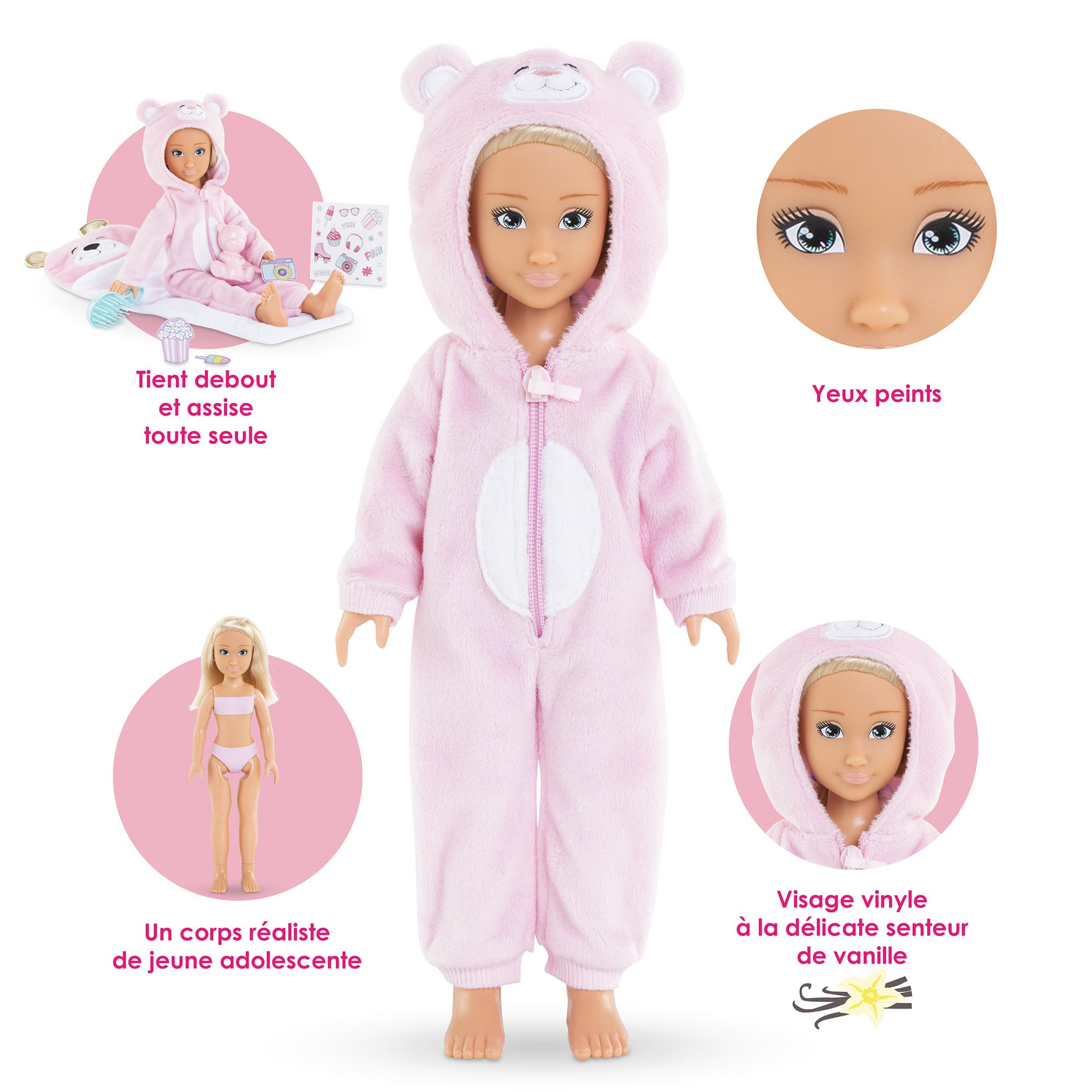 corolle-girls-valentine-pyjama-party-poup-e-mannequin-28-cm-pyjama image 2