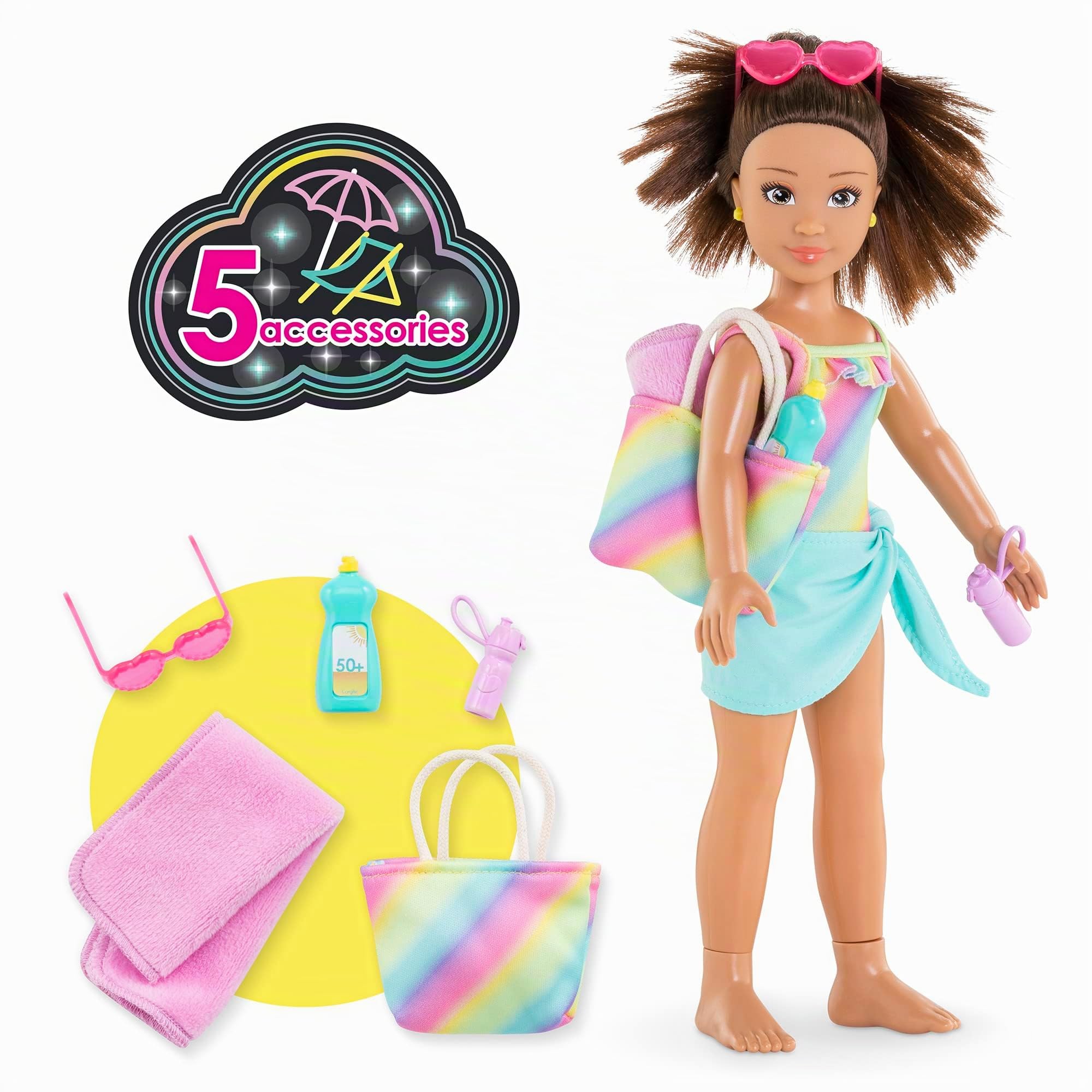 corolle-girls-coffret-luna-la-plage-poup-e-28cm-5-accessoires image 2