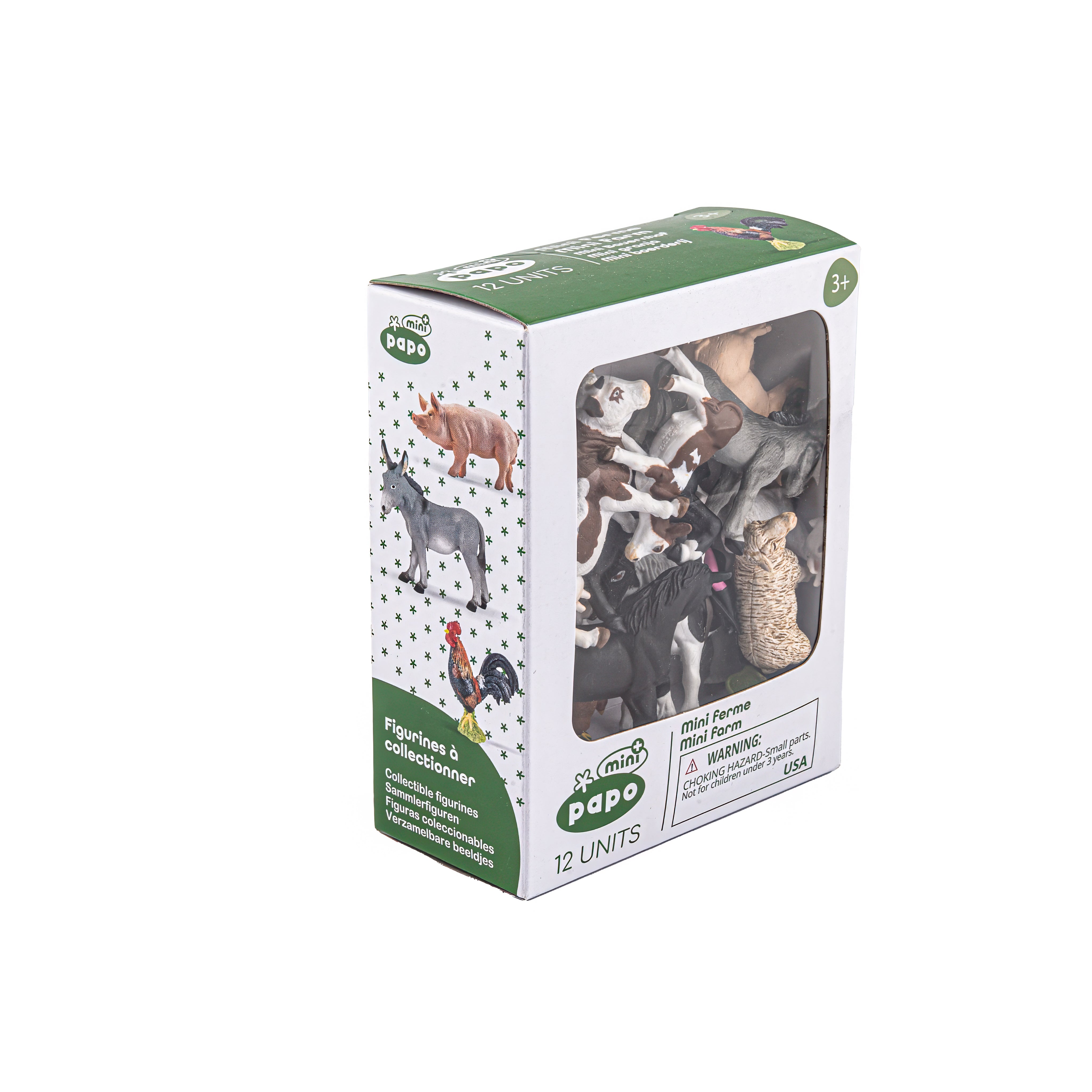 mini-papo-ferme-12-pi-ces-figurines-animaux-ferme image 1