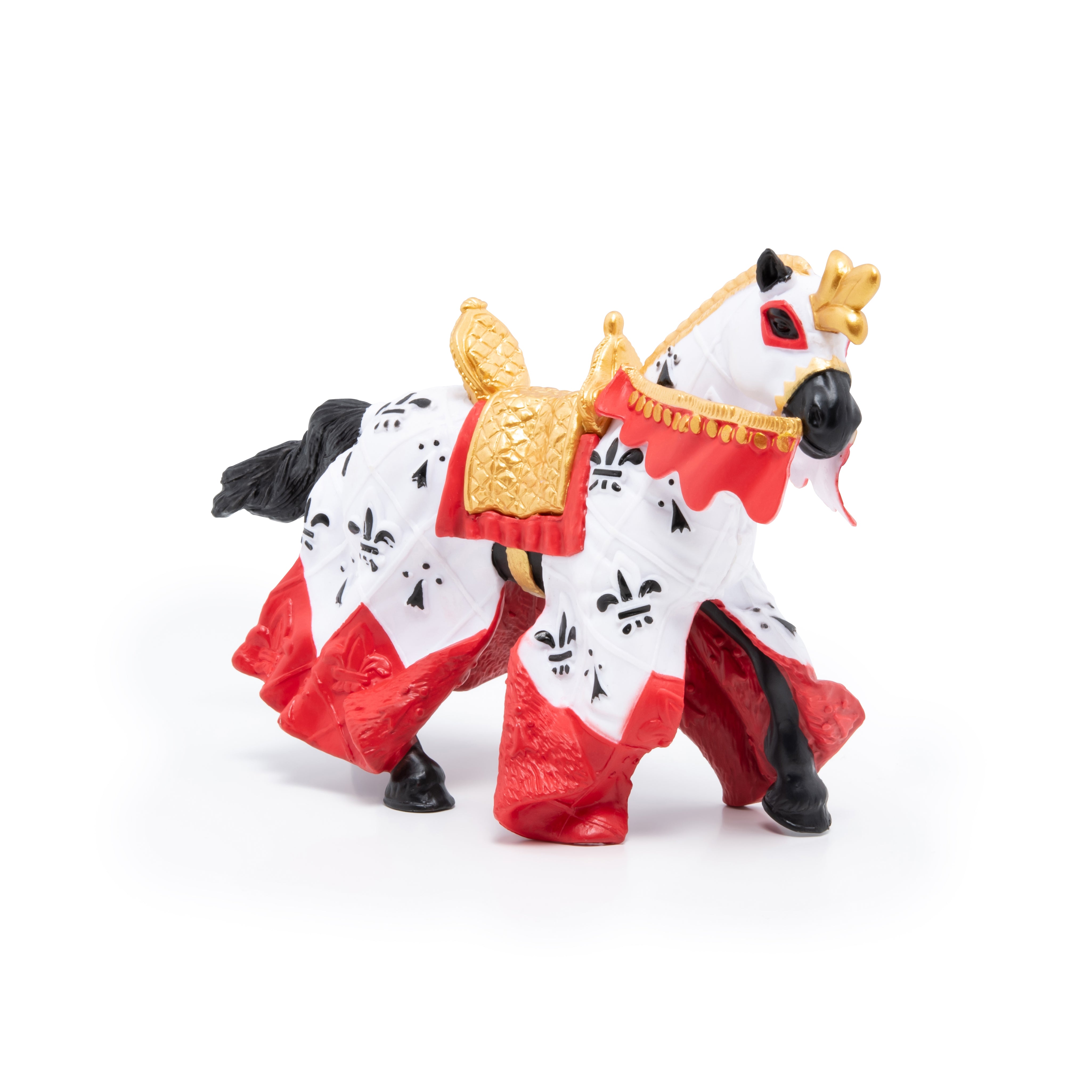 papo-medieval-cheval-du-roi-arthur-rouge-figurine image 2