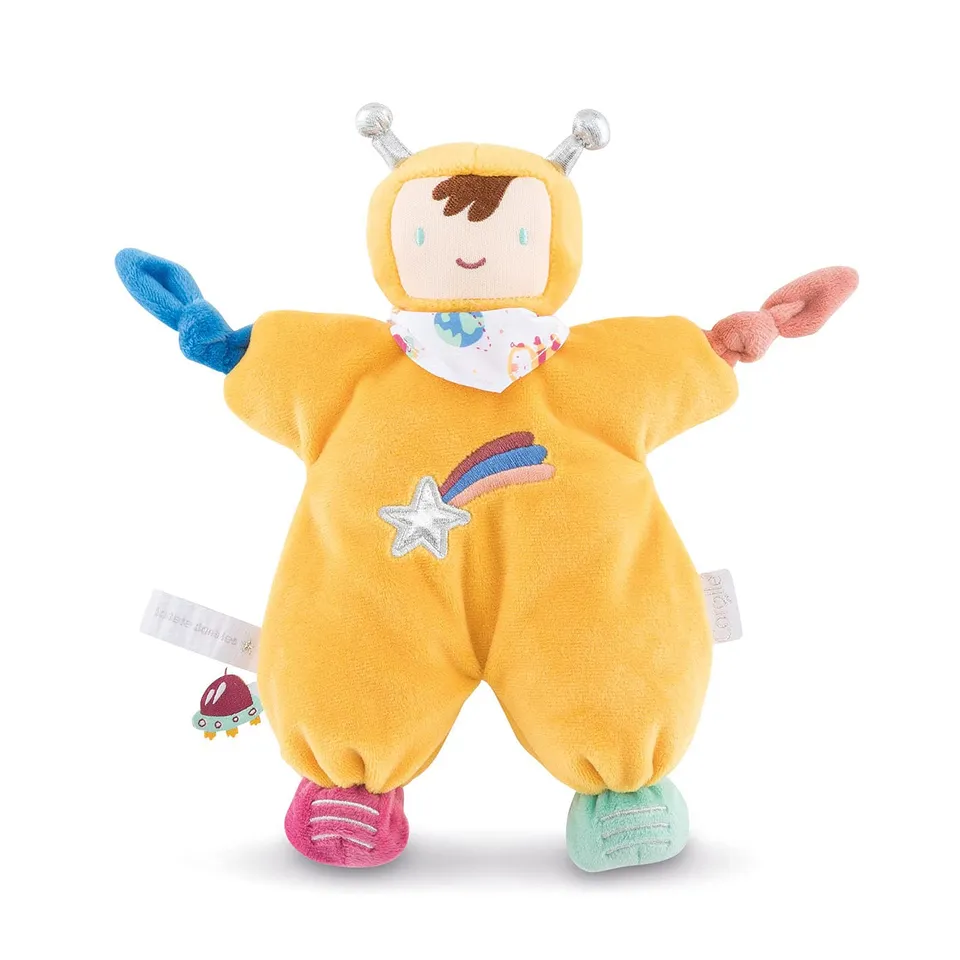 corolle-mon-doudou-astronaute-safran-doudou-naissance-grelot image 1