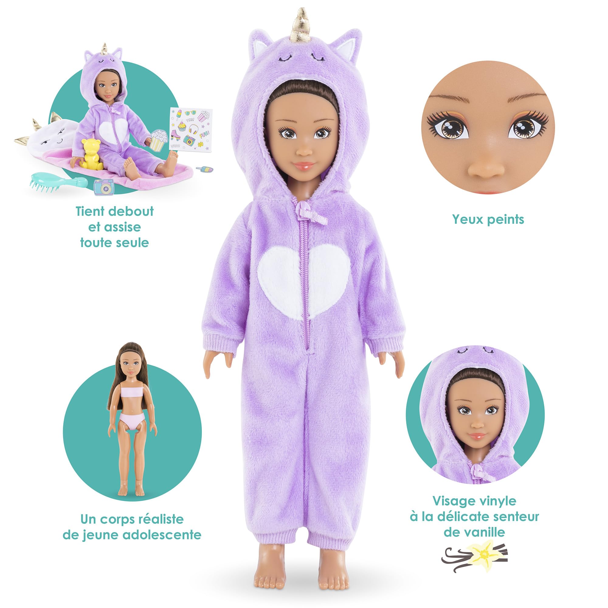 corolle-girls-luna-pyjama-party-poup-e-28-cm-coffret-9-accessoires image 2